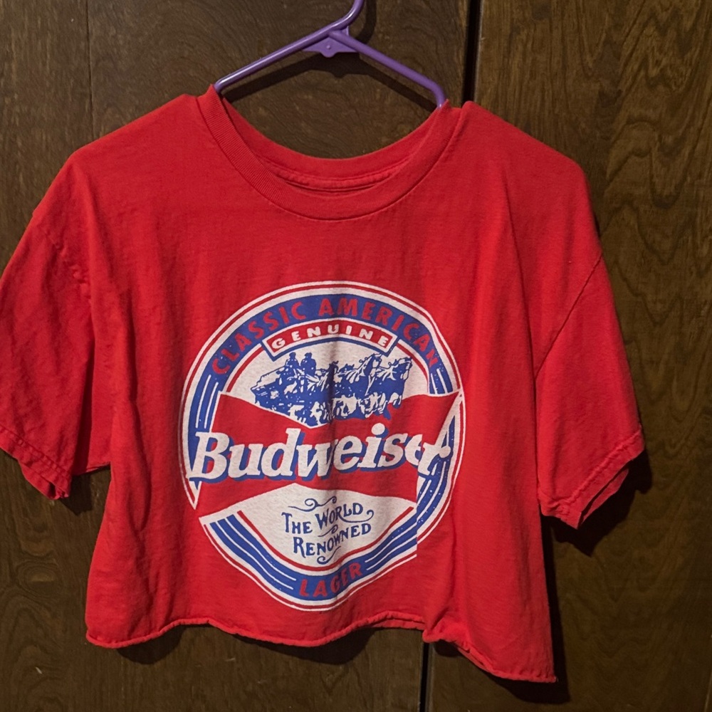 Budweiser Kids Red and Blue Logo Tee